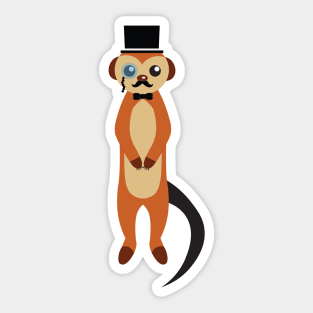 Fancy Meerkat Sticker